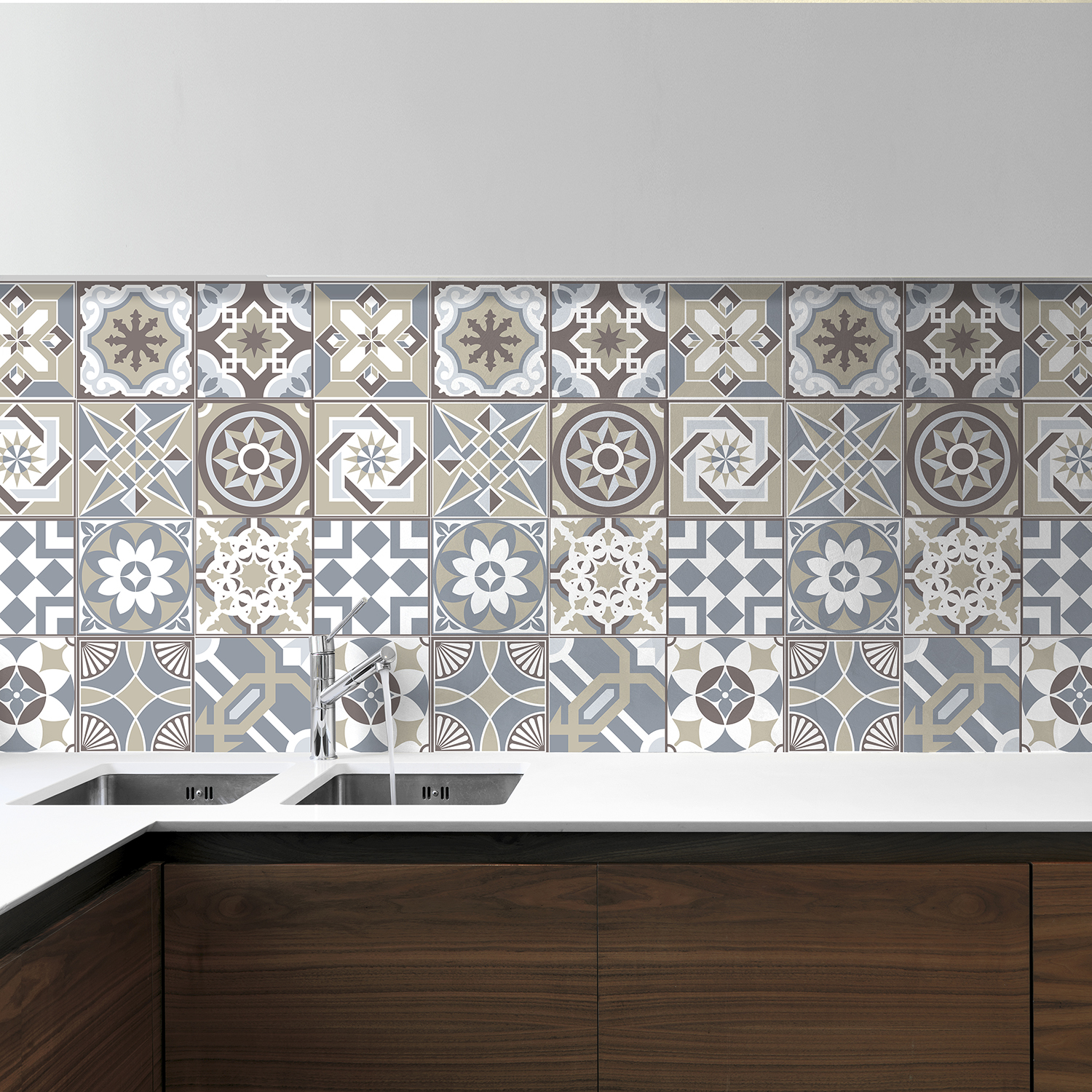 Limestone Spanish Tiles Walplus