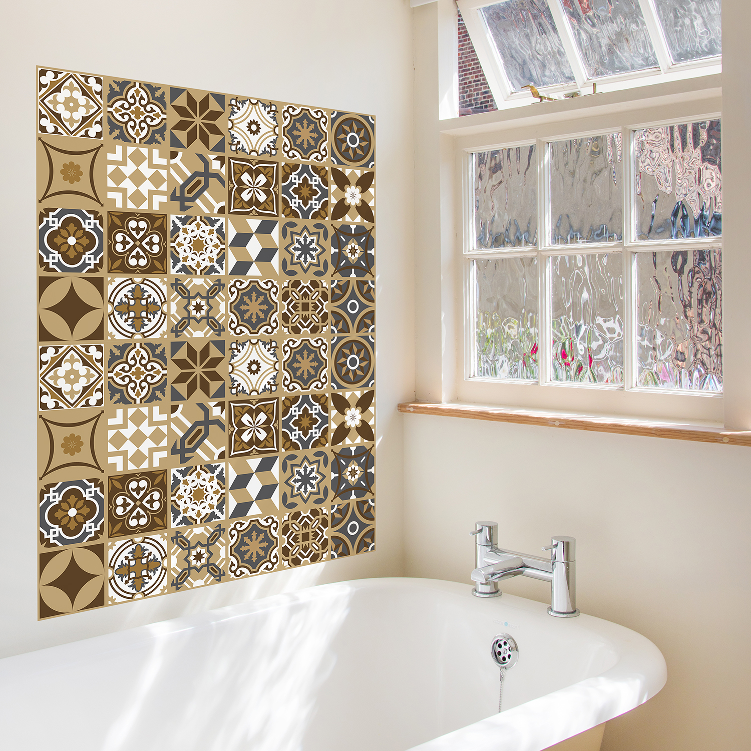 Mosaic Dark Bronze Tiles Walplus