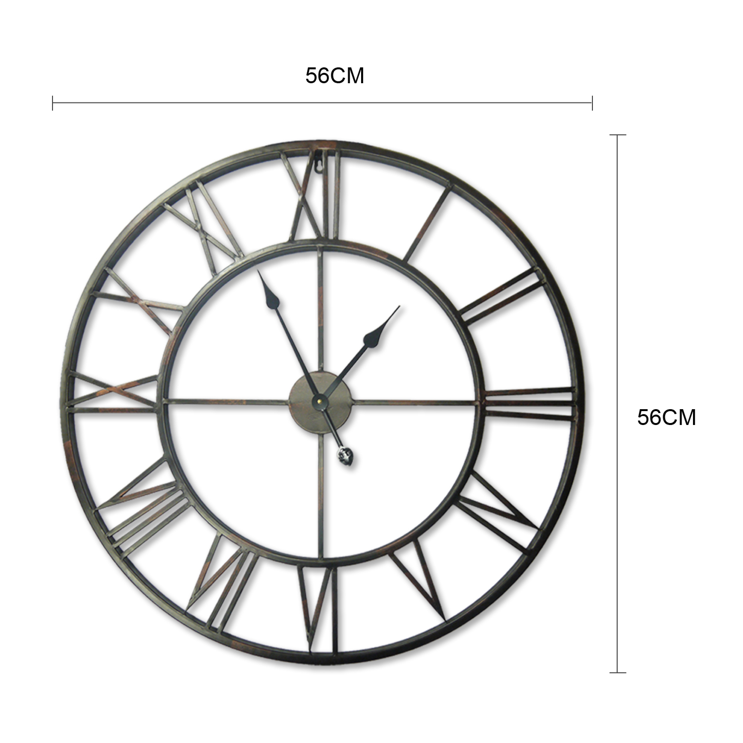 Roman Numerals Iron Clock – Medium – Walplus