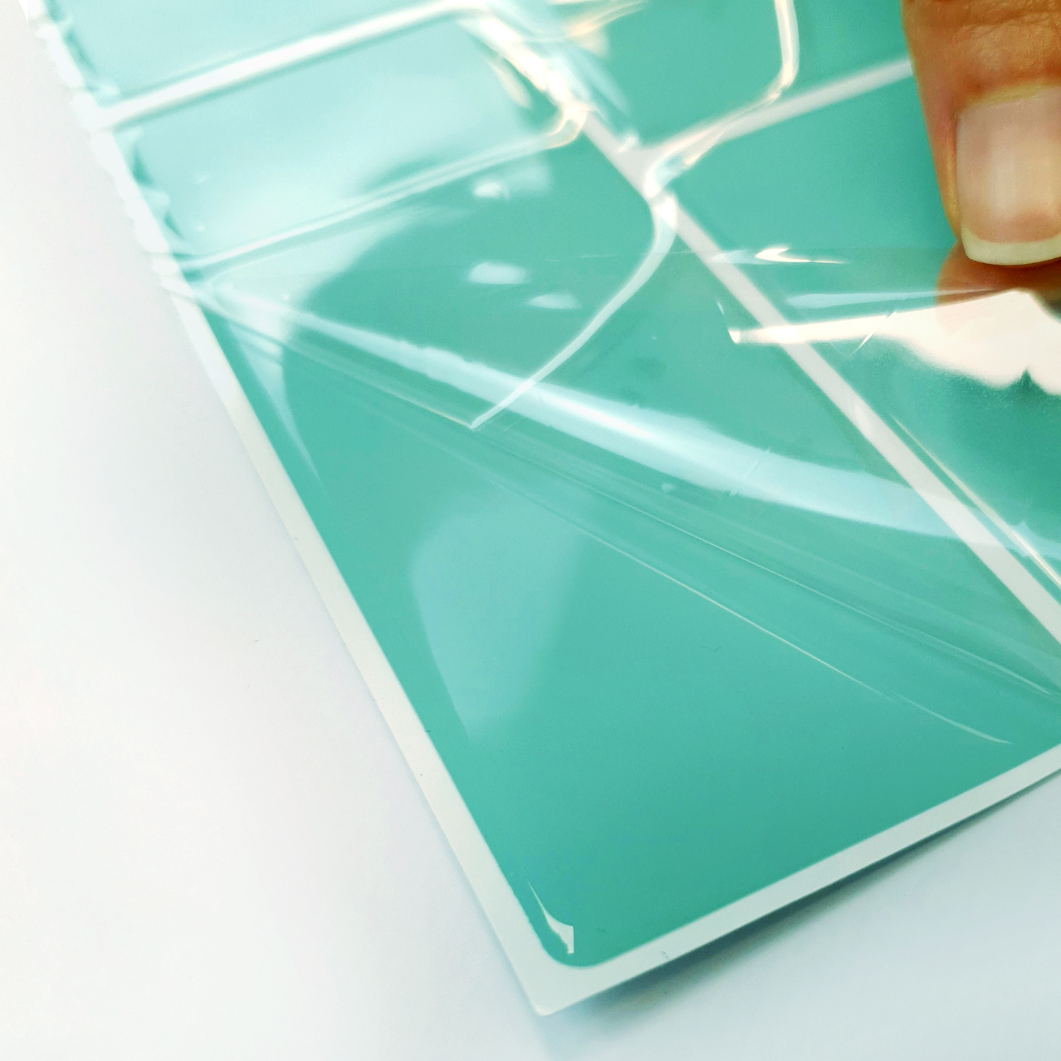Mint Green Glossy 3D Tiles Walplus